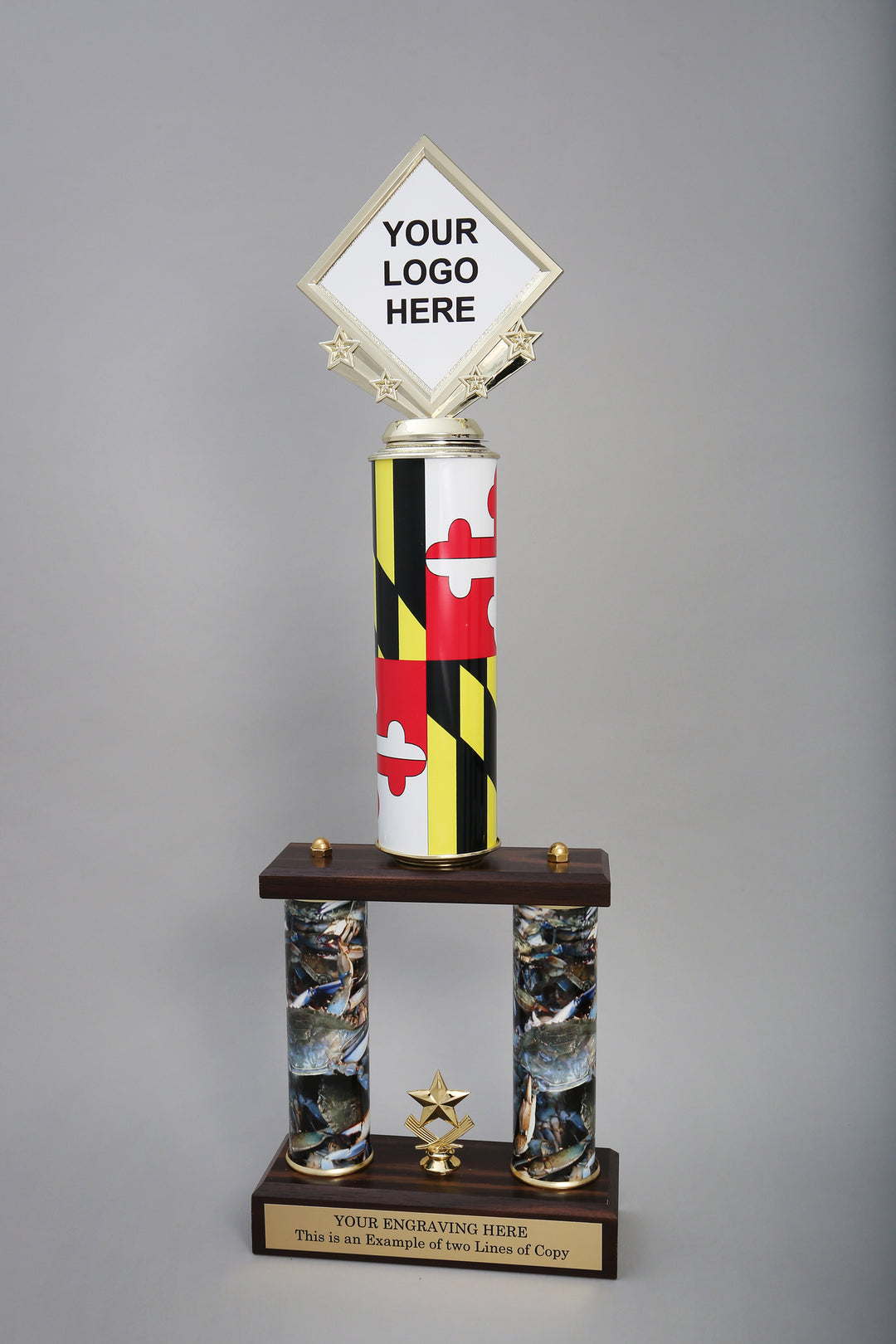 Crab Logo Two Column Trophy