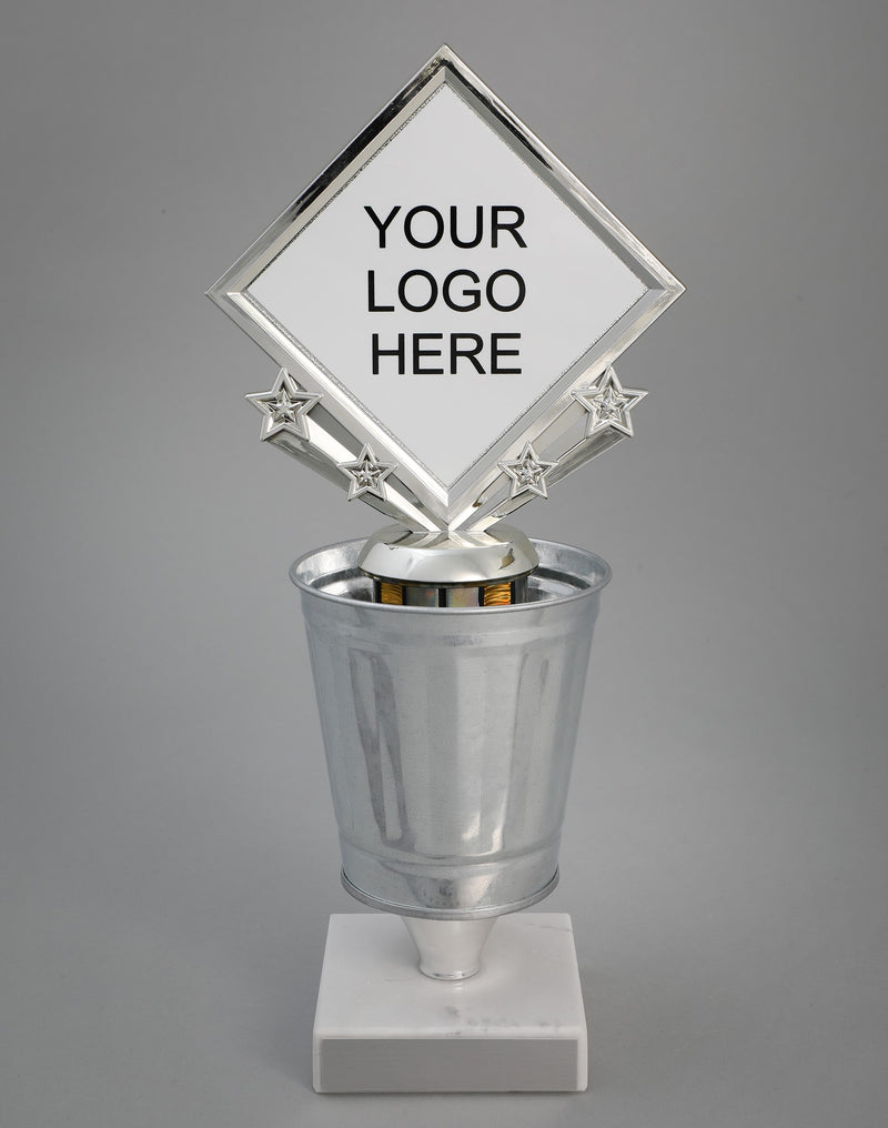 Custom Logo Trash Can Trophy ~ Where it Belongs