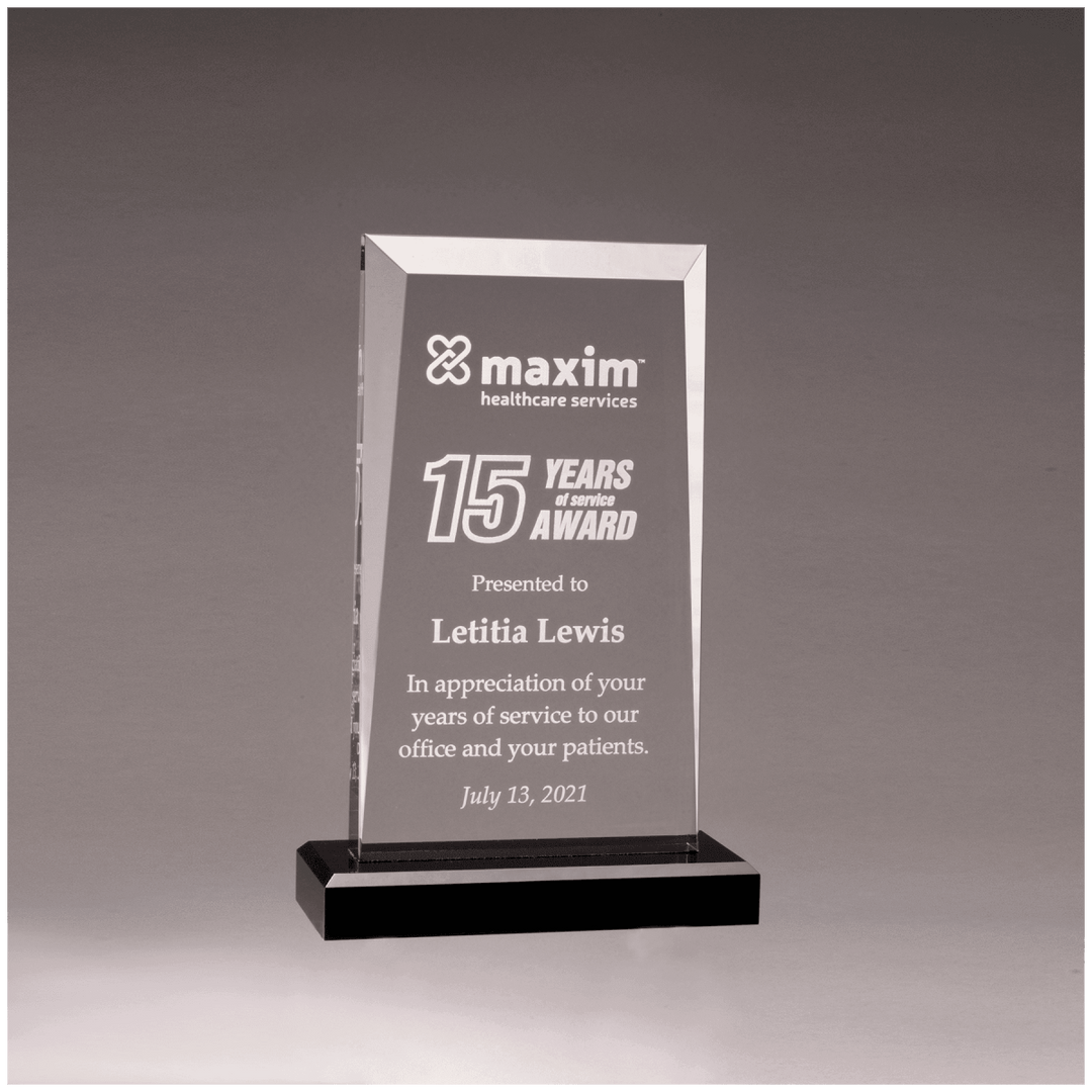 Apex Series Acrylic Award with Colored Base - Schoppy's Since 1921