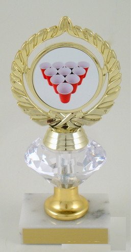 Beer Pong Rack Logo Trophy - Schoppy's Since 1921