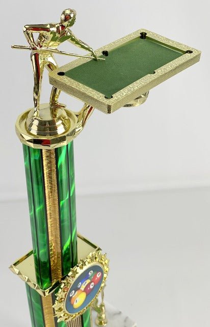 Billiards 2 Tier Trophy with Table - Schoppy's Since 1921
