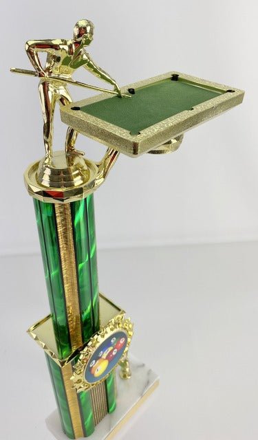 Billiards 2 Tier Trophy with Table - Schoppy's Since 1921