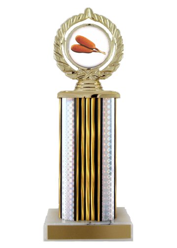 Corn Dogs Logo Trophy on Wide Column - Schoppy's Since 1921