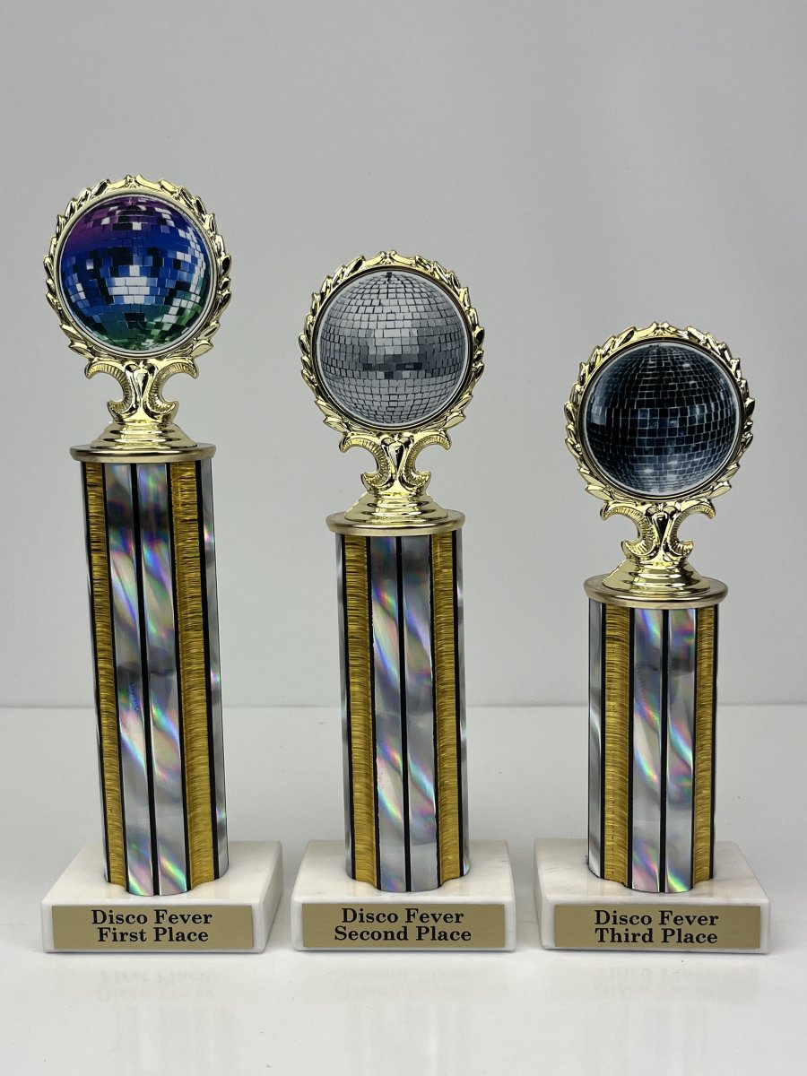 Disco Ball Logo Column Trophy - Schoppy's Since 1921