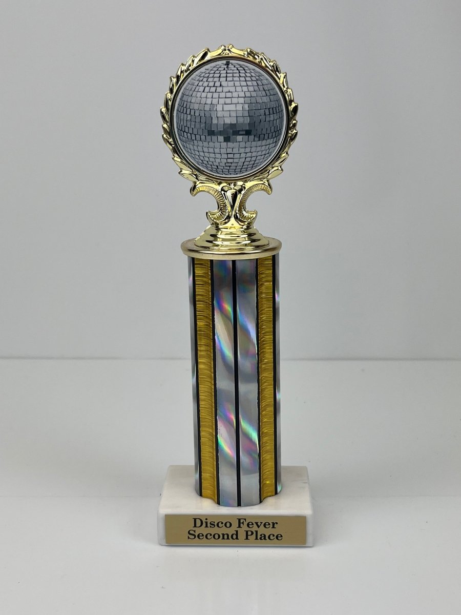 Disco Ball Logo Column Trophy - Schoppy's Since 1921