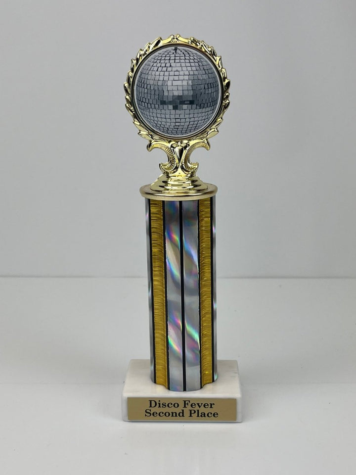 Disco Ball Logo Column Trophy - Schoppy's Since 1921