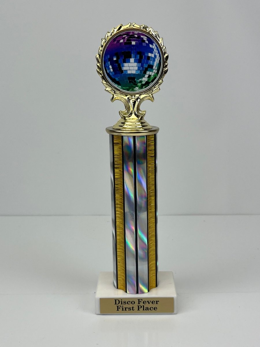 Disco Ball Logo Column Trophy - Schoppy's Since 1921