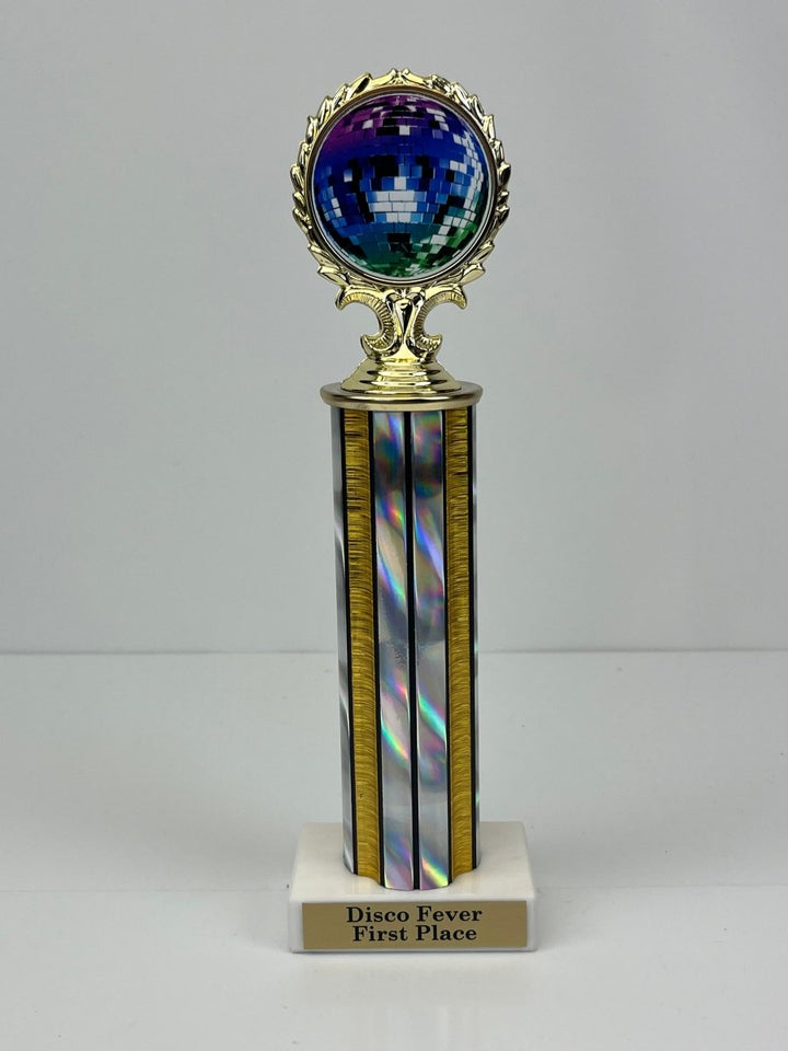 Disco Ball Logo Column Trophy - Schoppy's Since 1921