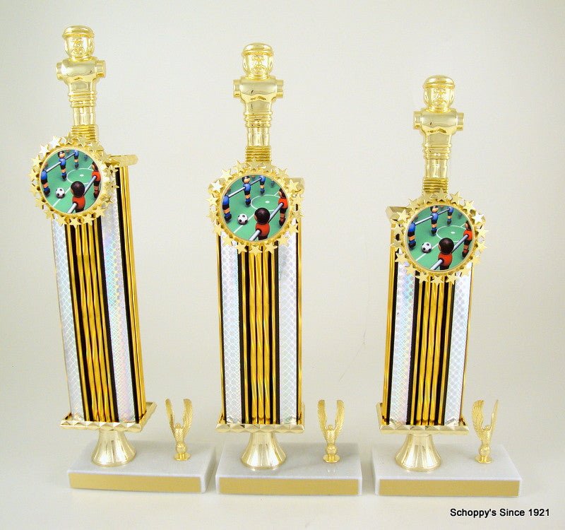 Foosball Logo Pedestal Trophy - Schoppy's Since 1921