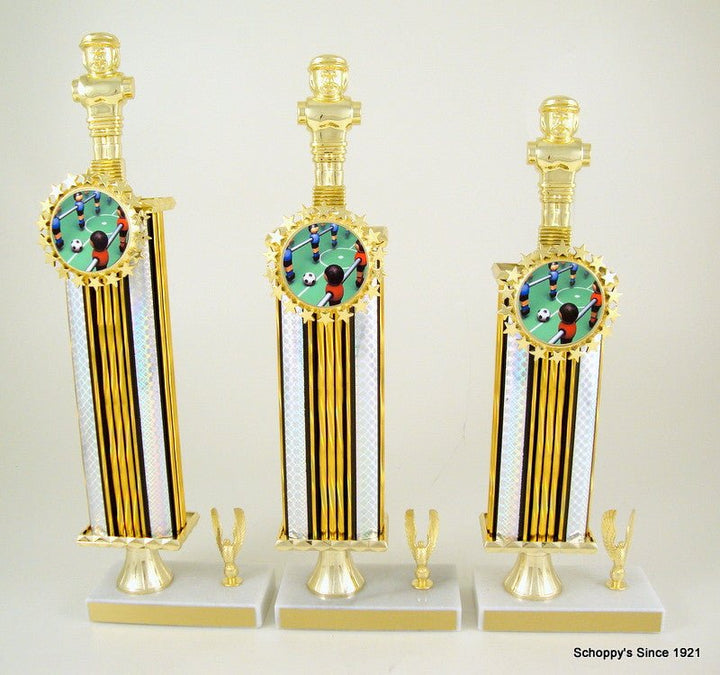 Foosball Logo Pedestal Trophy - Schoppy's Since 1921