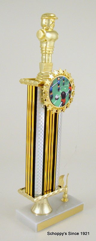 Foosball Logo Pedestal Trophy - Schoppy's Since 1921