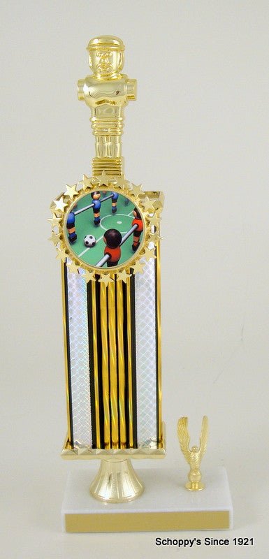 Foosball Logo Pedestal Trophy - Schoppy's Since 1921