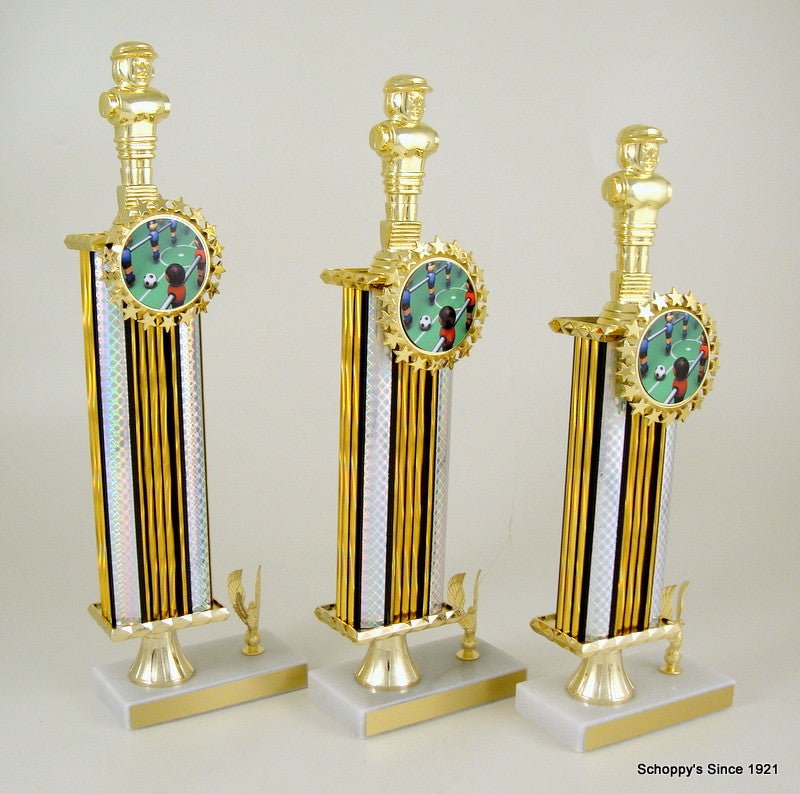 Foosball Logo Pedestal Trophy - Schoppy's Since 1921
