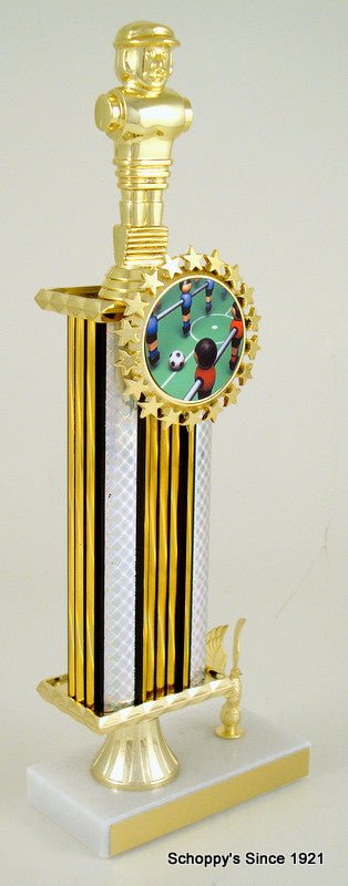 Foosball Logo Pedestal Trophy - Schoppy's Since 1921