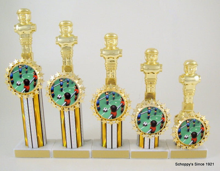 Foosball Round Column Logo Holder Trophy - Schoppy's Since 1921