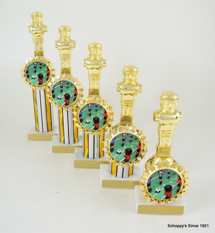 Foosball Round Column Logo Holder Trophy - Schoppy's Since 1921