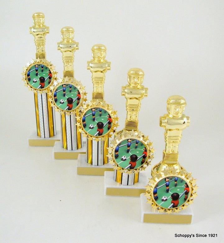 Foosball Round Column Logo Holder Trophy - Schoppy's Since 1921