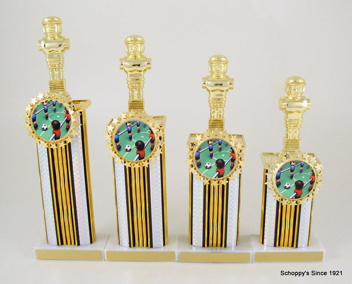 Foosball Wide Column Logo Holder Trophy - Schoppy's Since 1921