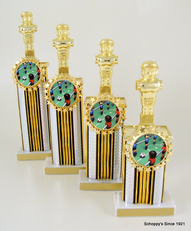 Foosball Wide Column Logo Holder Trophy - Schoppy's Since 1921