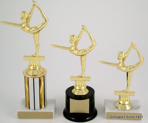 Gymnastics Trophy on Black Round Base - Schoppy's Since 1921