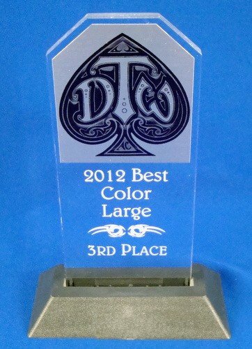 Logo Stand Up Acrylic Trophy Medium - Schoppy's Since 1921