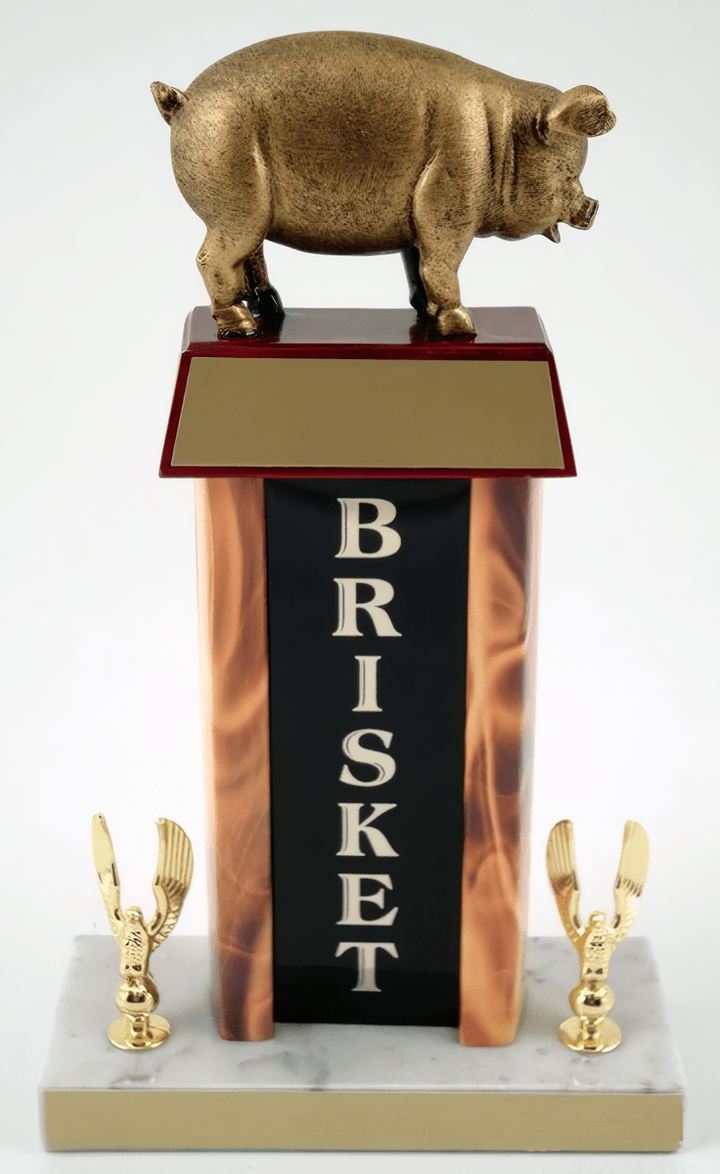 Pig Trophy on Flaming Column - Schoppy Original - Schoppy's Since 1921