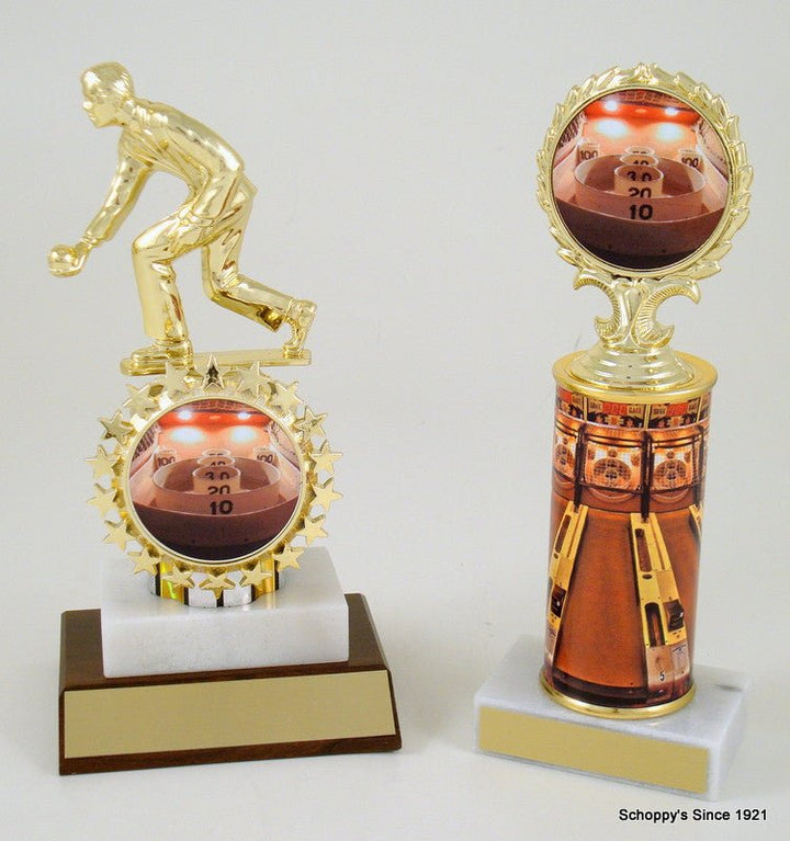 Skee Ball Original Metal Roll Column Logo Trophy - Schoppy's Since 1921