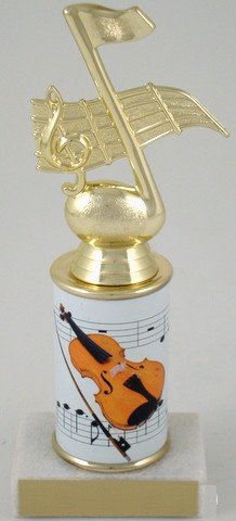 Violin Trophy with Custom Round Column - Schoppy's Since 1921