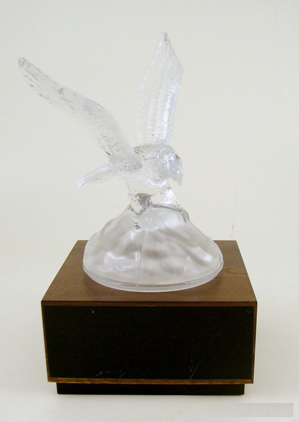 Crystal Eagle on Walnut Base-Glass & Crystal Award-Schoppy&