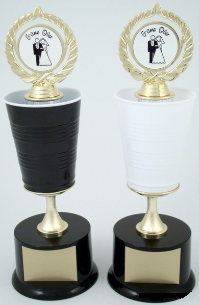 Beer Pong Trophy - Wedding Edition-Trophies-Schoppy's Since 1921