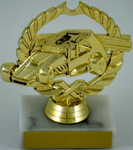 Dirt Track Car Trophy on Marble Base-Trophies-Schoppy&