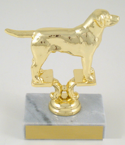 Dye Cast Dog Trophy on Genuine White Marble Base-Trophies-Schoppy's Since 1921