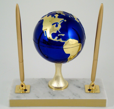 Earth Day Globe Stem Double Pen Set-Pen-Schoppy's Since 1921