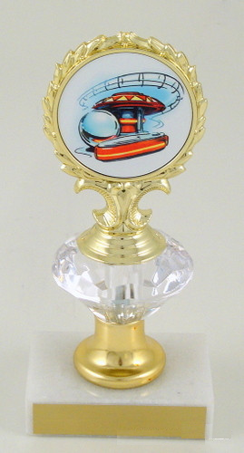 Pinball Logo Diamond Riser Trophy Small-Trophies-Schoppy's Since 1921