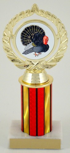 Turkey Trophy on 3" Column-Trophies-Schoppy's Since 1921