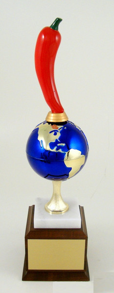 World's Greatest Chili Pepper Trophy on Wood Base-Trophies-Schoppy's Since 1921