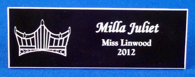 Pageant Crown Logo Badge-Name Tag-Schoppy's Since 1921