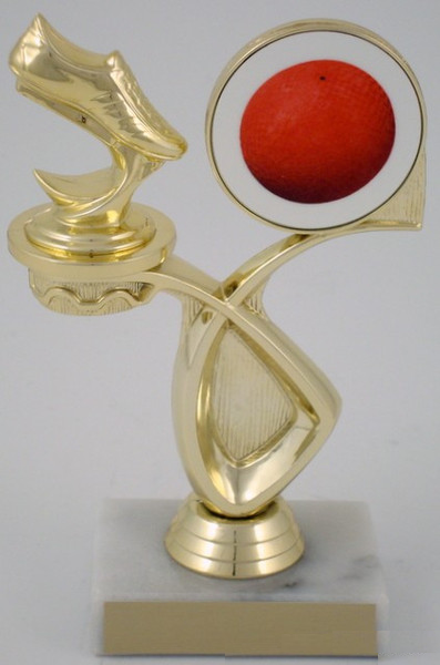 Kickball Foot and Logo Trophy on Marble Base-Trophies-Schoppy's Since 1921