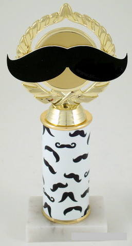 Mustache Trophy on Original Metal Roll Column-Trophies-Schoppy's Since 1921