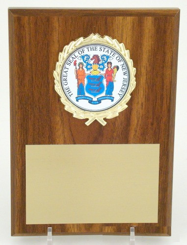 The Great Seal of New Jersey 5x7 Plaque-Plaque-Schoppy's Since 1921