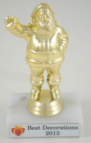 Santa Figure on 2 x 3 Genuine Marble Base-Trophies-Schoppy&