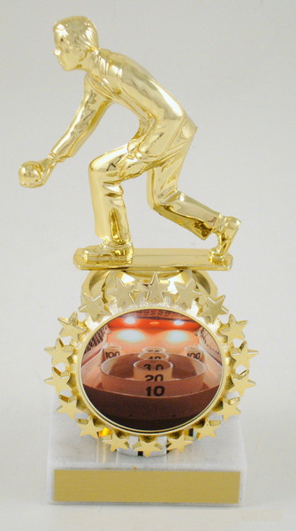 Skee Ball Trophy with Starred Logo Holder-Trophy-Schoppy&