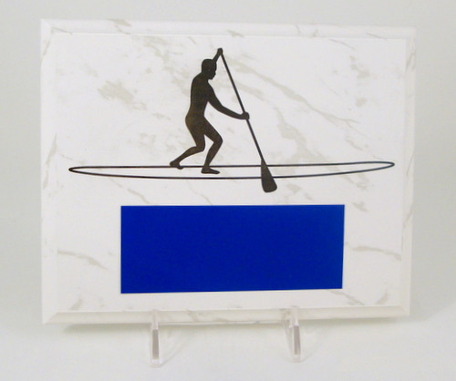 Paddleboard White Marbled Plaque-Plaque-Schoppy&