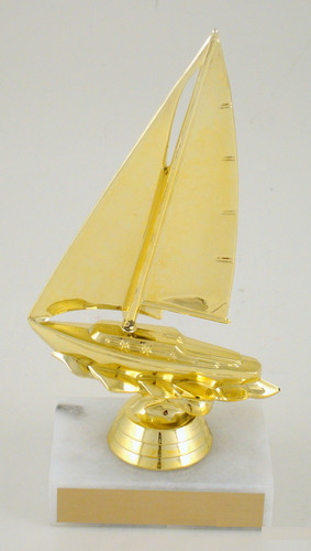 Sailboat Trophy on Marble - Large-Trophies-Schoppy&