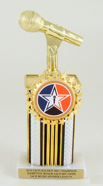 Microphone Starred Logo Holder Trophy-Trophy-Schoppy's Since 1921