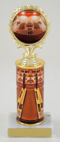 Skee Ball Original Metal Roll Column Logo Trophy-Trophy-Schoppy's Since 1921
