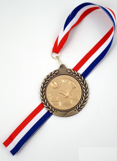 Culinary Chef Medal on Red, White & Blue Ribbon-Medals-Schoppy's Since 1921