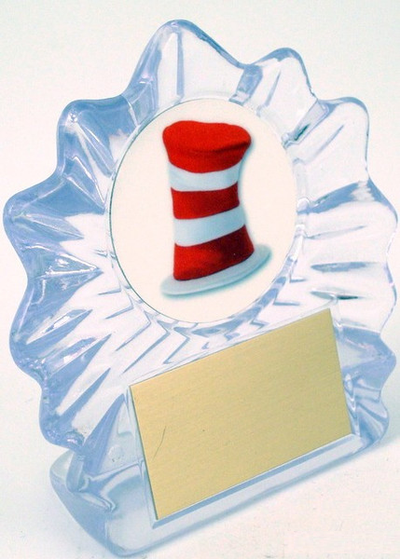 Hat Logo in Acrylic Trophy - Small-Trophies-Schoppy's Since 1921
