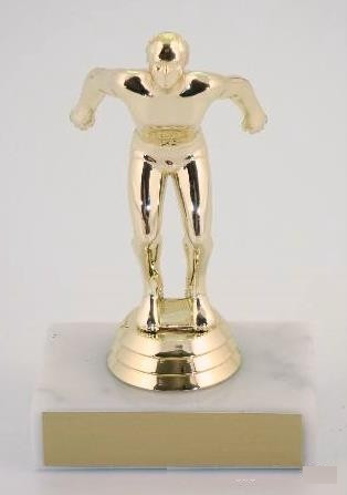 Swimmer Trophy on Marble Base-Trophies-Schoppy's Since 1921