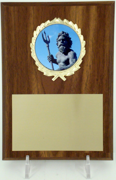 5x7 Plaque With King Neptune Logo-Plaque-Schoppy&
